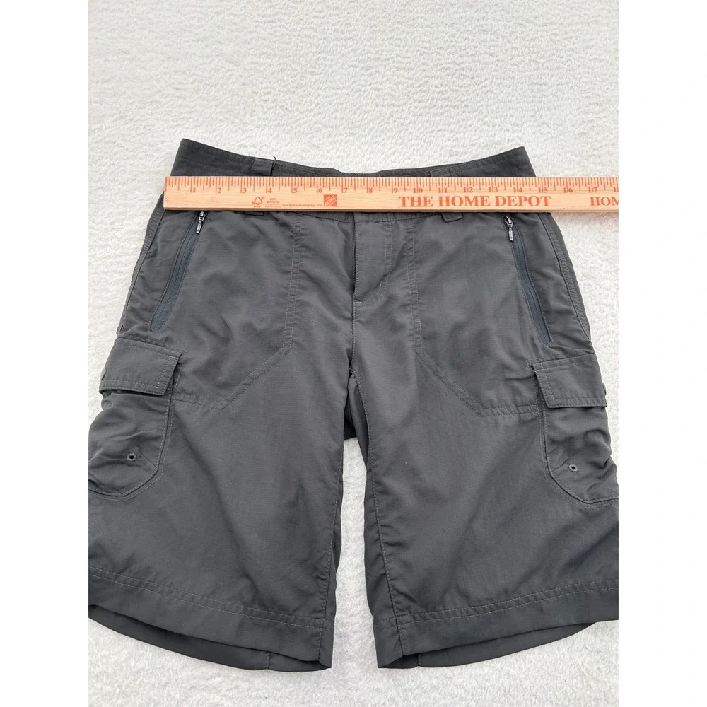 Columbia Womens Gray Nylon Cargo Hiking Shorts 6 Utility Outdoor Trail Active